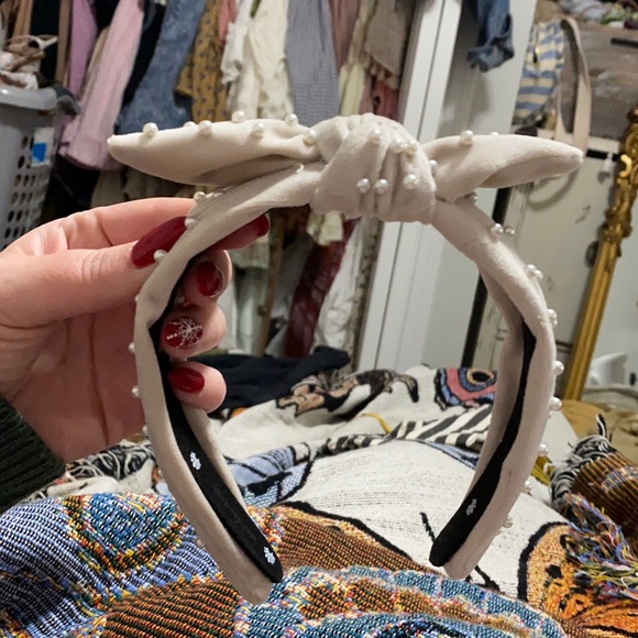 Slim Ivory Tied Lele Sadoughi Headband